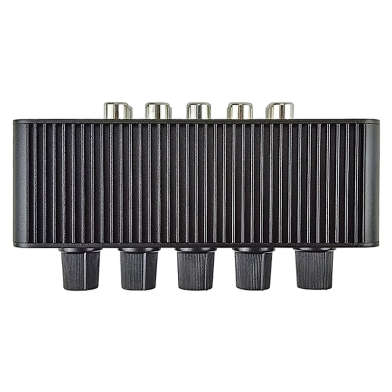 Stereo Audio Mixer (5 Ingang 1 Uitgang) multi-Channel Audio Bron Reverberator Schakelaar-Gratis 3.5Mm + Rca Interface Diy