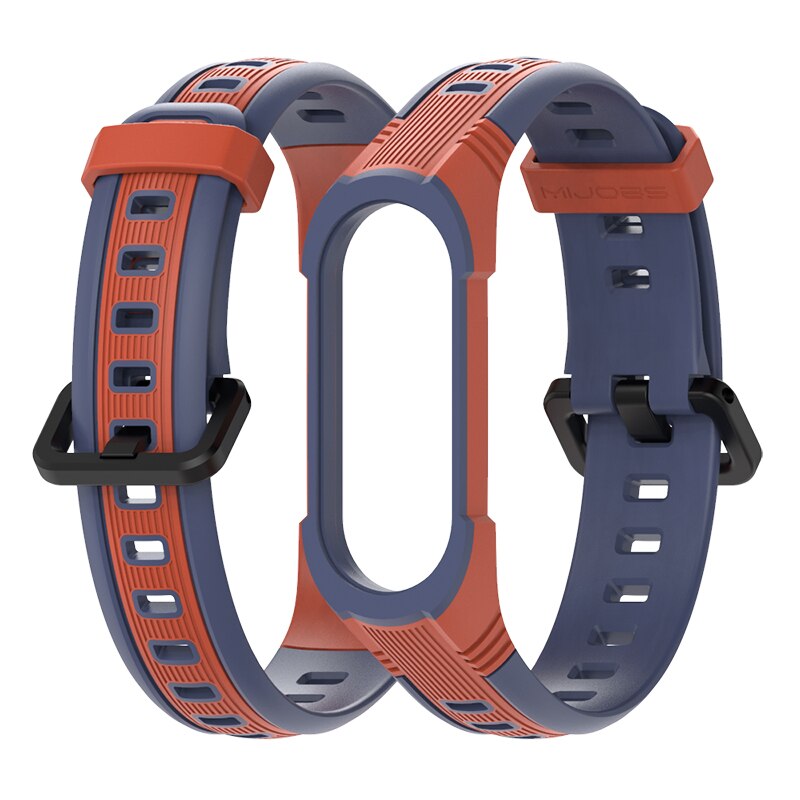 Pulsera para Miband 8 7 6 5 WatchBand para Xiaomi Mi Band 7 5 4 3 pulsera de silicona para Miband 6 7 pulsera NFC Global Band: XXL / Negro