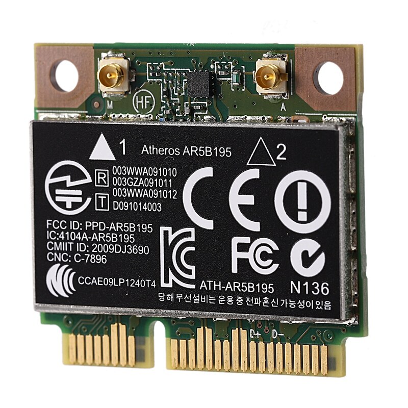 AR9285 AR5B195 150M + BT3.0 Half Mini Pci-E Draadloze Kaart Sps: 593127-001 592775-001 Voor 430 431 435 436 4530S