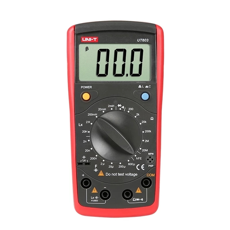 Inductance Capacitance Resistance Tester UNI-T UT601 UT603 Hand-Held Portable LCR Ohmmeter Meter Diode / Transistor Test LCD