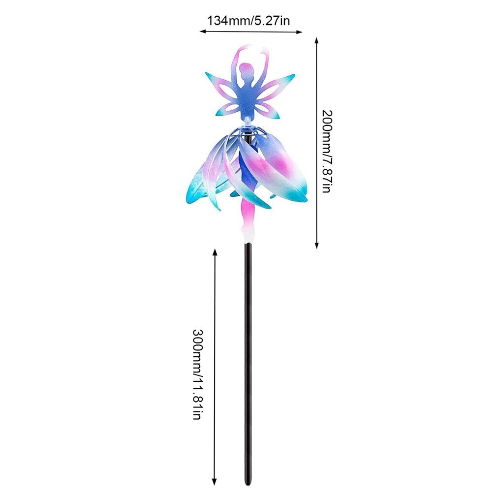 Fairy Ballerina Wind Spinner Windmill Garden Wind Spinner Metal Garden Balcony Patio Decoration Windmill Decoration