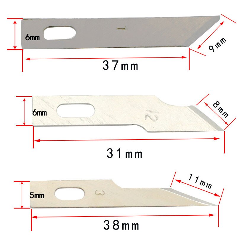 Blades Craft Artwork Cutting Knife DIY Carving Knife Stencil Scoring Hobby Chiseling Model Repairing Sculpture Scalpel Knife