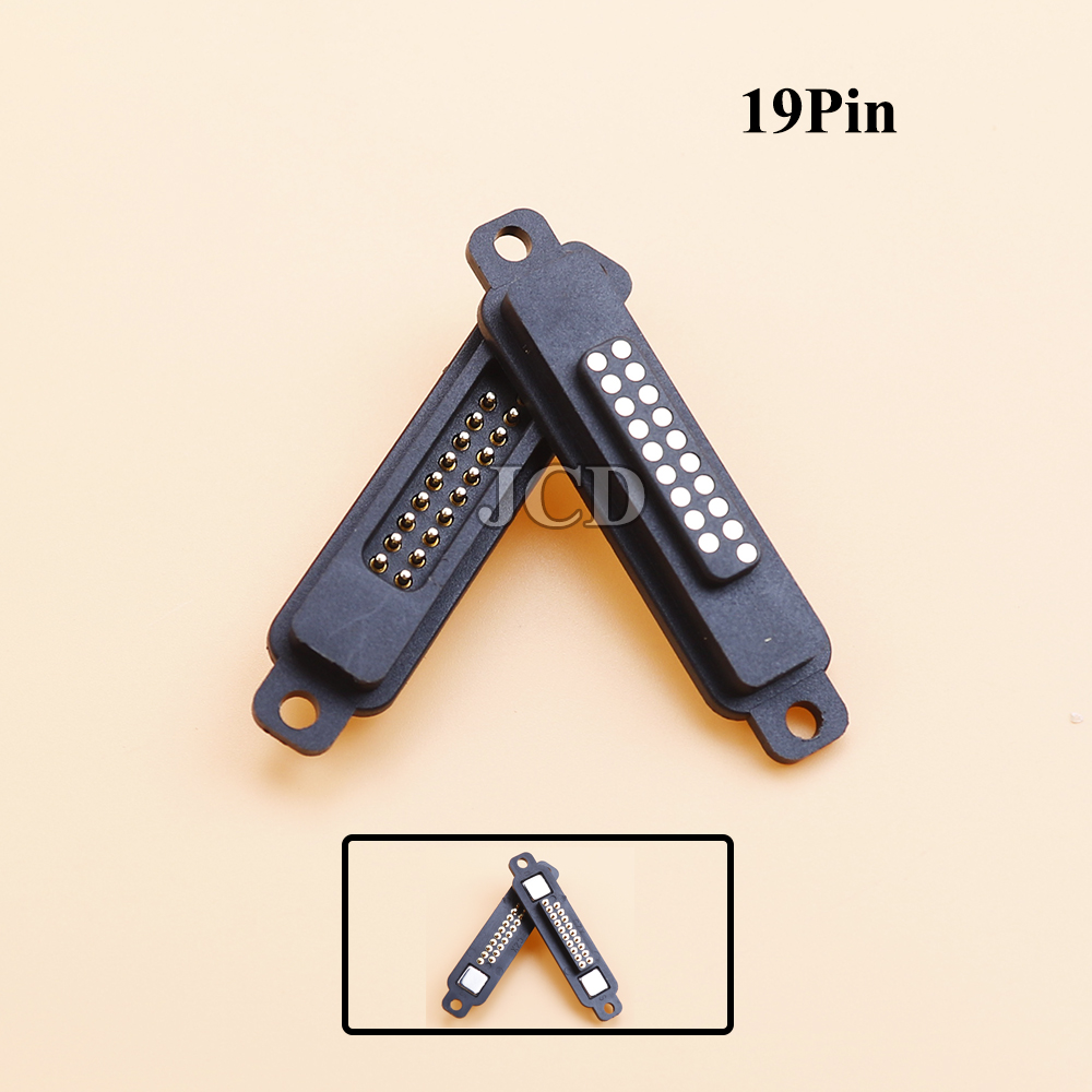 1Pair 13/14/15/16/17/18/19/20Pin Waterproof Magnetic Pogo Pin Connector 2A Male Female Pogopin Spring Loaded DC Power Socket: Gold