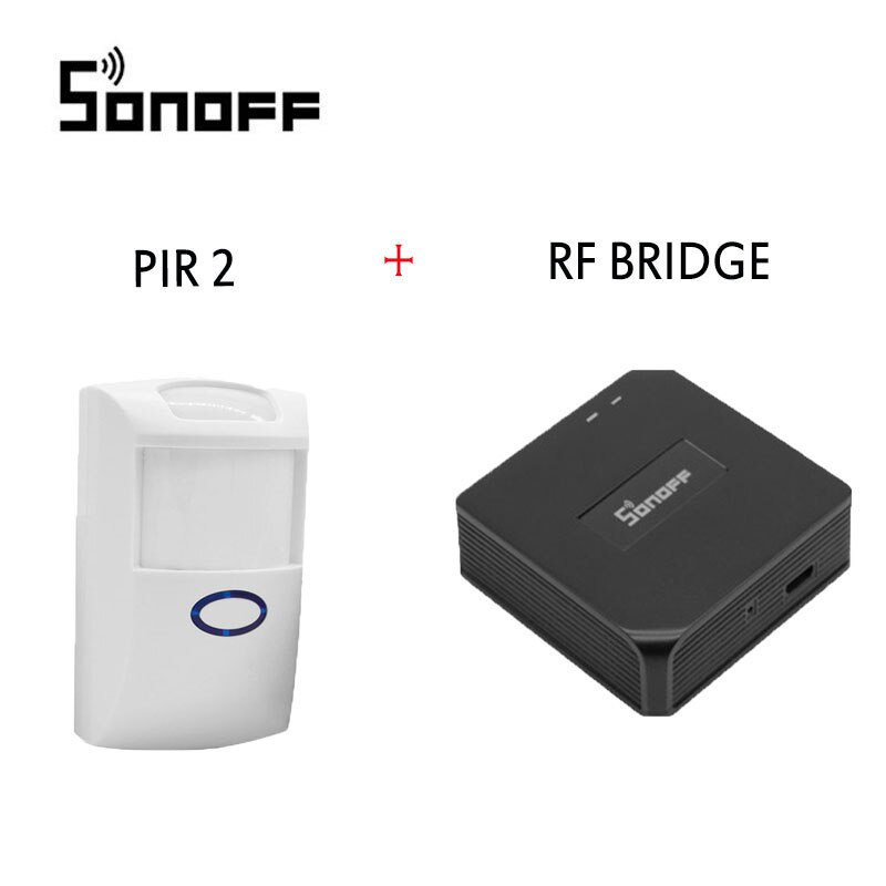 Sonoff RF pont Wifi convertisseur de Signal PIR 2 capteur DW1 capteur d'alarme de porte commutateur domotique avec eWelink Alexa Google Home