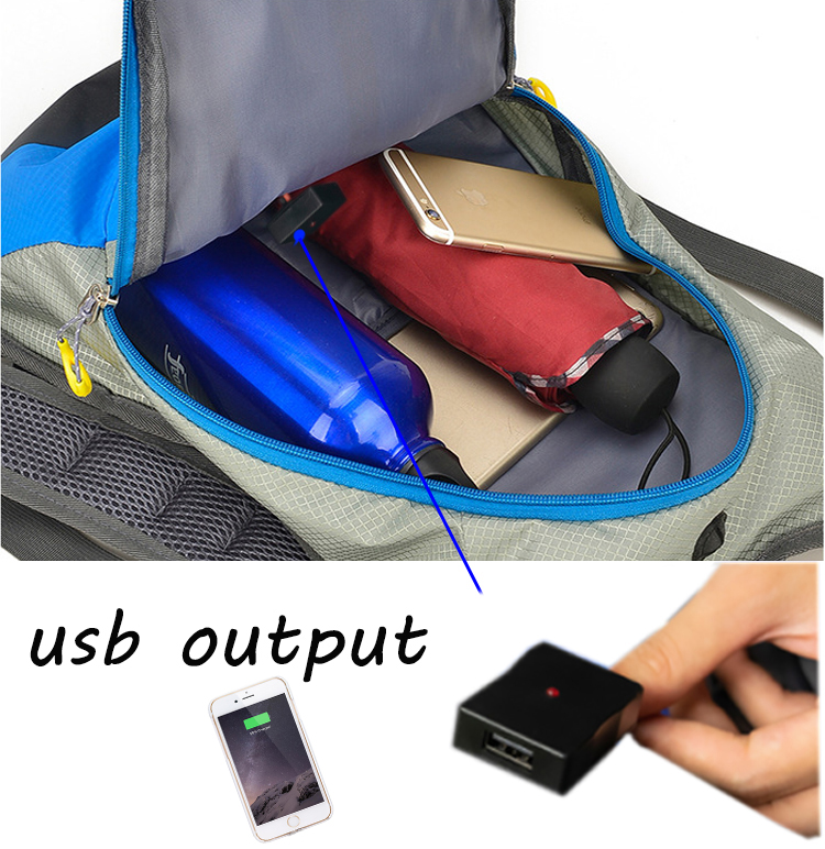 Xinpuguang 6W 6V USB Panel Solar mochila Banco de energía de batería cargador para Smartphone al aire libre Camping escalada de viajes de senderismo