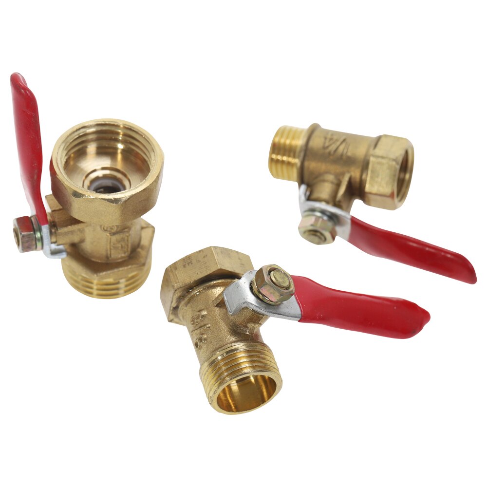 rote kuleventil 1/8 " 1/4 '' 3/8 '' 1/2 '' hunn/hannge kuleventilkoblingsskjøt kobberrørkoblingskoblingsadapter