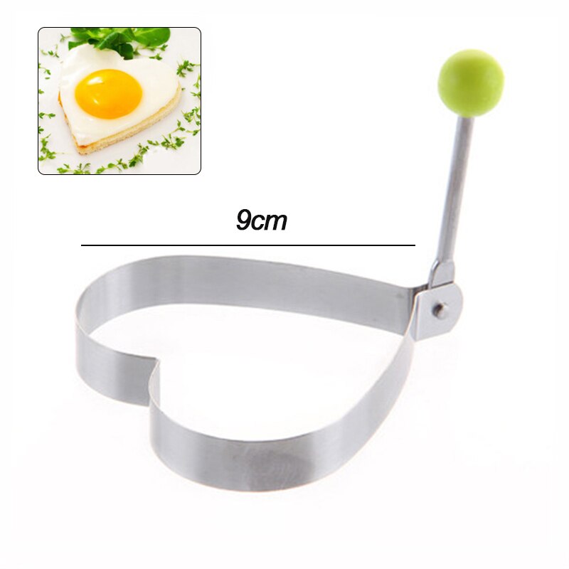 Funny Silicone Egg Rings Nonstick Omelette Egg Mold For DIY Breakfast Egg Fried Pancake Molds Rabbit Skull Kitchen Tools: Heart