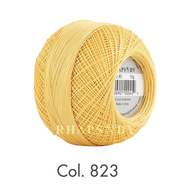 Rhapsody superior tamaño 80 algodón egipcio bateo de ganchillo, hilo de tejer encaje 10 g/unidad 184 yardas primavera macarrón 22 colores