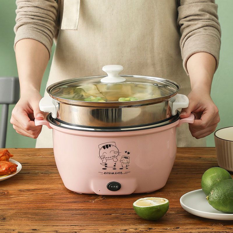 Multifunksjons elektrisk gryte elektrisk gryte husholdning liten elektrisk gryte og umiddelbar nudler gryte husholdning gryte wok
