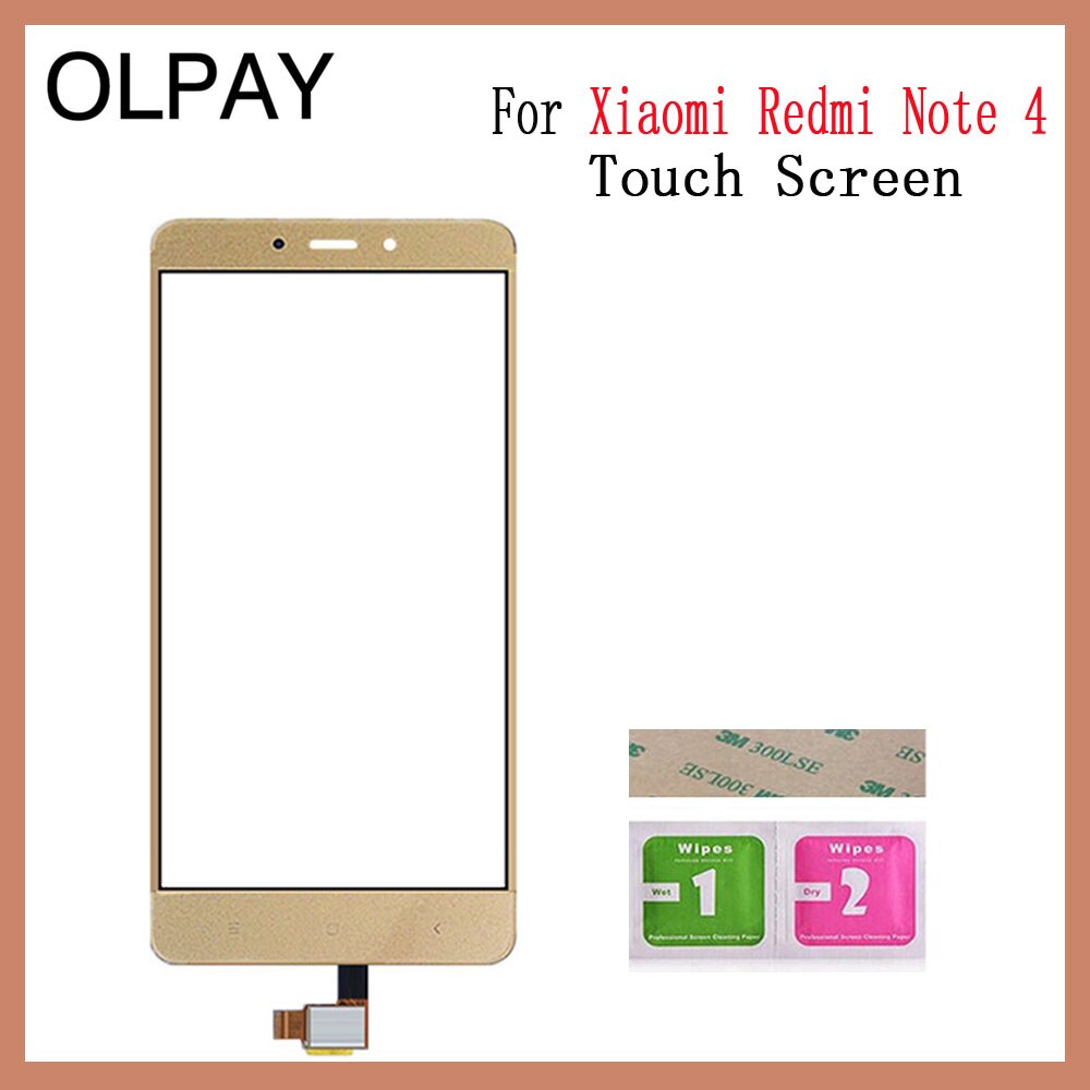 Mobile Phone 5.5'' inch Touch Screen For Xiaomi Redmi Note 1 Note 2 Note 3 Note 4 Note 5A Touch Glass Digitizer Sensor Repair: Gold Redmi Note 4