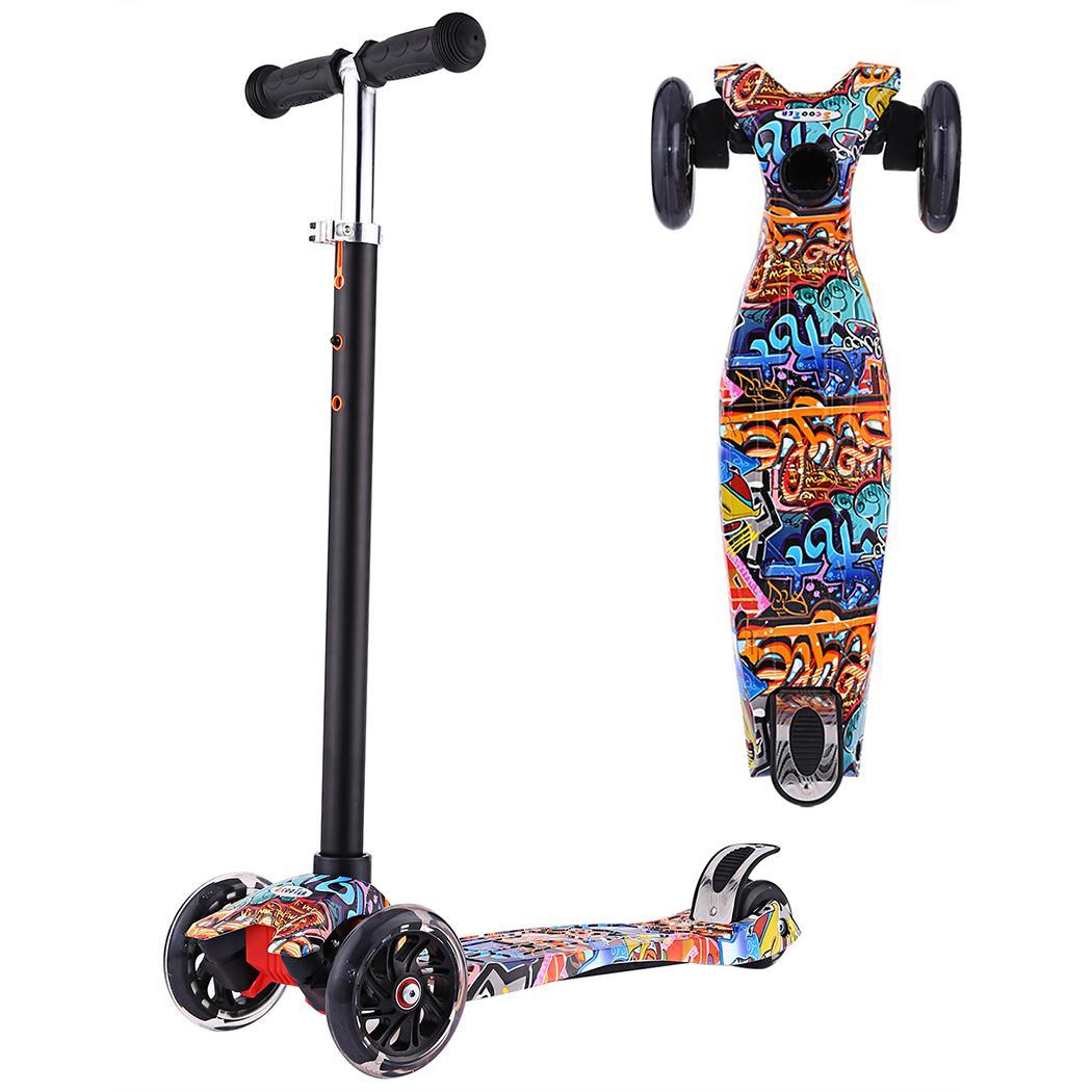 Fietsen Kinderen Graffiti Scooter Voor Kids Leuke Oefening Skateboard Speelgoed Scooter Kinderen Kick Scooter Stunt Scooter: Default Title