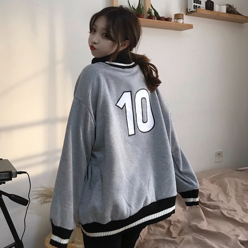 Sudaderas con capucha para mujer, con cuello alto holgado de gran tamaño, estampado a rayas, terciopelo grueso, de manga larga, con capucha para mujer, estilo informal coreano