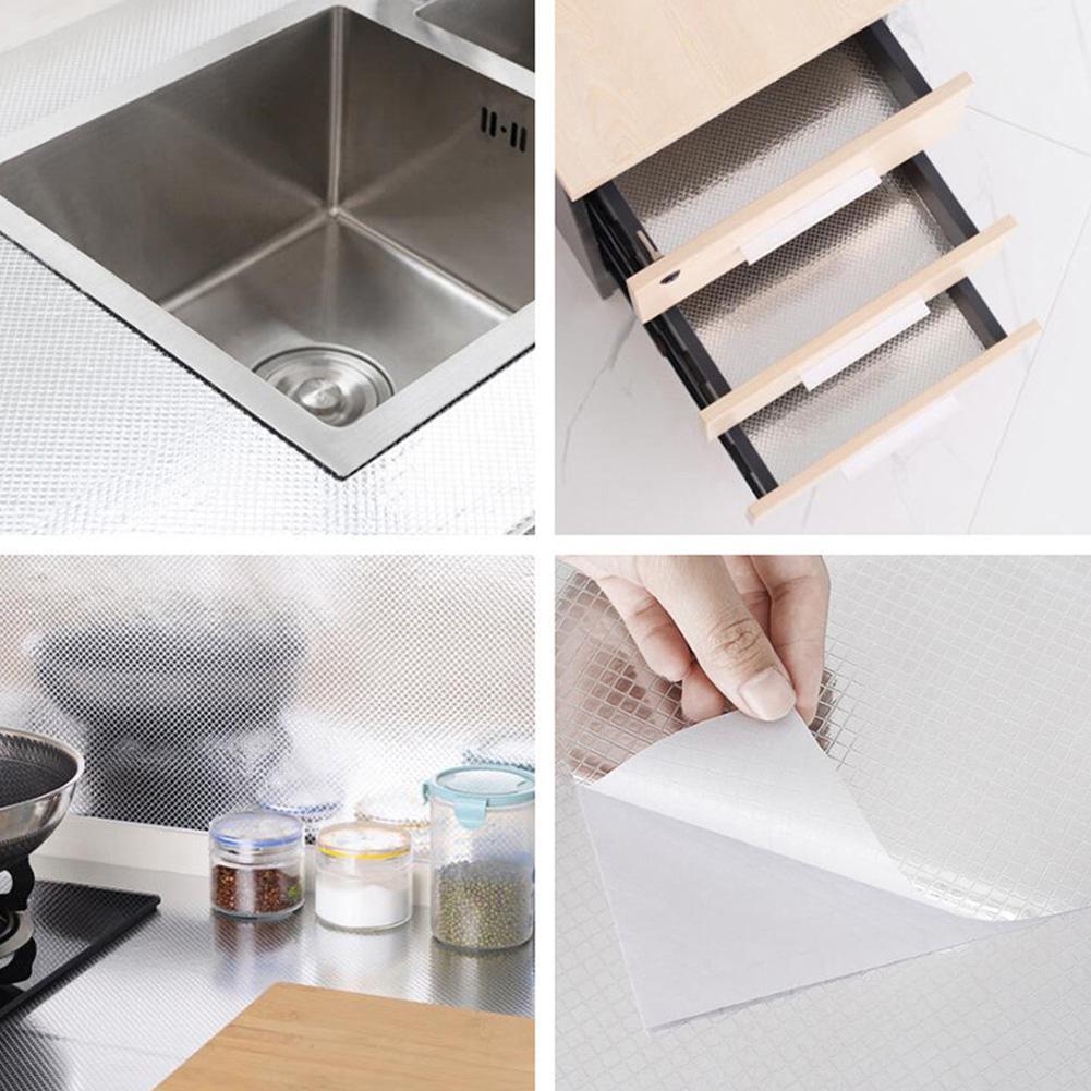 Adhesivo a prueba de aceite enrejado para cocina a prueba de humedad papel de aluminio