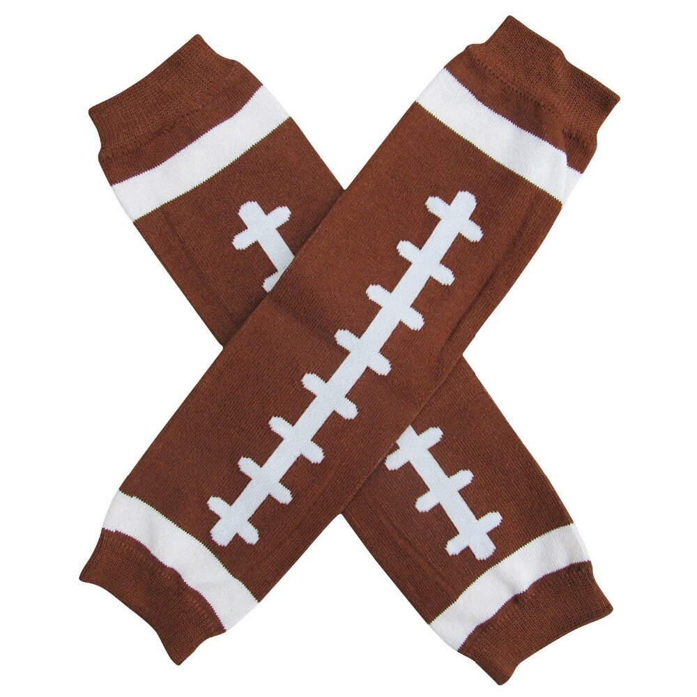 Pink / Brown Football legwarmers winter warm legs leggings 6pairs/lot Baby boy girl crawling socks knee pads