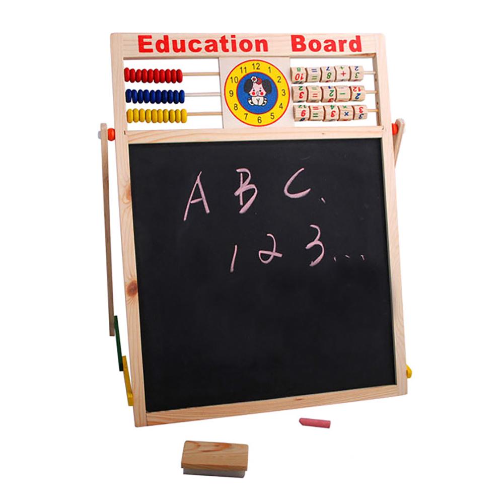 Schoolbord Magnetische Board Abacus Houten Letters Numbers Kids Educatief Speelgoed Cartoon Schoolbord Muursticker