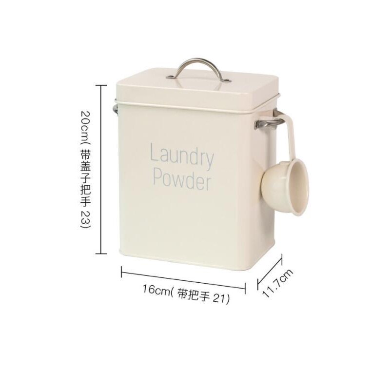 Boîte de rangement en métal pour poudre à lessive, pour utilisation domestique, conteneur de farine de riz et de Grains avec boîte scellée étanche à l&#39;humidité pour animaux de compagnie