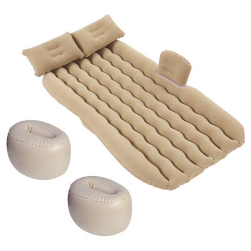 Colchón inflable multifuncional para coche, cama de viaje Universal para SUV, asientos de coche, cama multifuncional para acampar al aire libre y playa: Camello