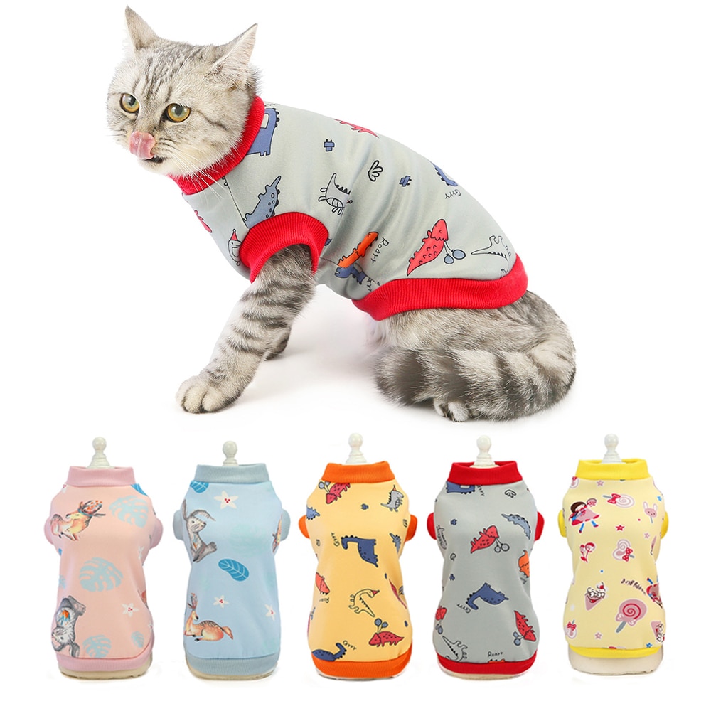 Bonito imprimir pequeno cão casaco inverno quente roupas para animais de estimação para chihuahua shih tzu moletom filhote de cachorro gato pulôver cães animais de estimação roupas
