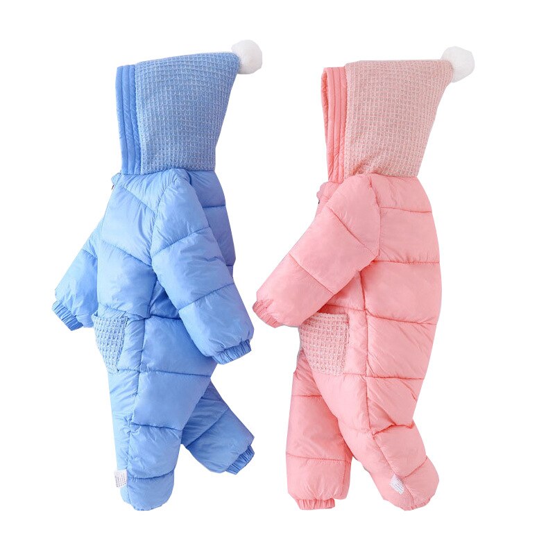 Herfst Winter Baby Kleding Hooded Donsjack Rompertjes Voor Jongens Meisjes 0-18 Maand Peuter Warme Dikke Pasgeboren Slijtage baby Jumpsuit