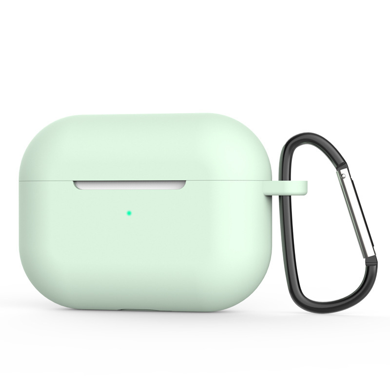 Soft Silicone Case for Apple Airpods Pro Wireless Headset Case for AirPods Pro Charging Box Solid Color Earphones Case: Khaki