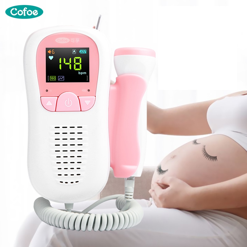 Cofoe Fetal doppler Household doppler monitor 2.0Mhz Fetal Heart rate Monitor for Pregnant woman Health Care