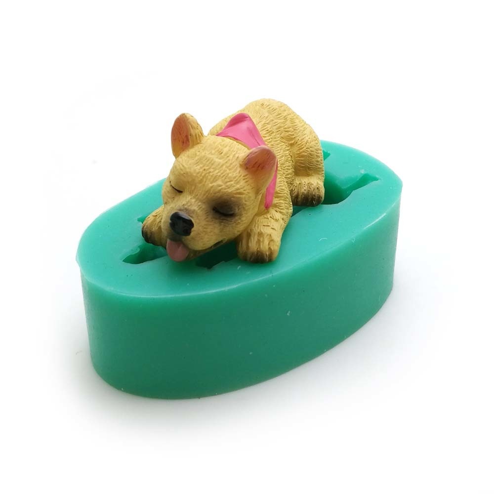 Corgi bulldog silikonfondantformar 13 hundar formar djurtårta dekorationsverktyg choklad dessert polymer lerform  f0661xg: F0666xg