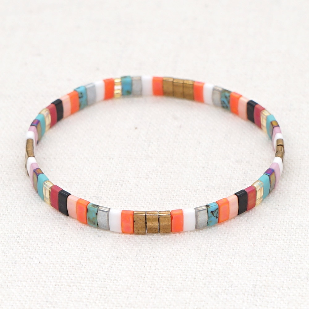 Go2Boho Boho été Miyuki Bracelet vrai japon Tila perles de verre Bracelets pour femme à la main amis Pulseras bijoux
