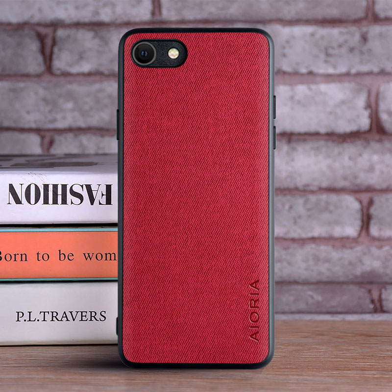 etui na iPhone 7 8 6 6S plus XR SE coque Luksusowe tekstylne skórzane etui TPU na telefon iphone 7 8 6 plus etui funda capa