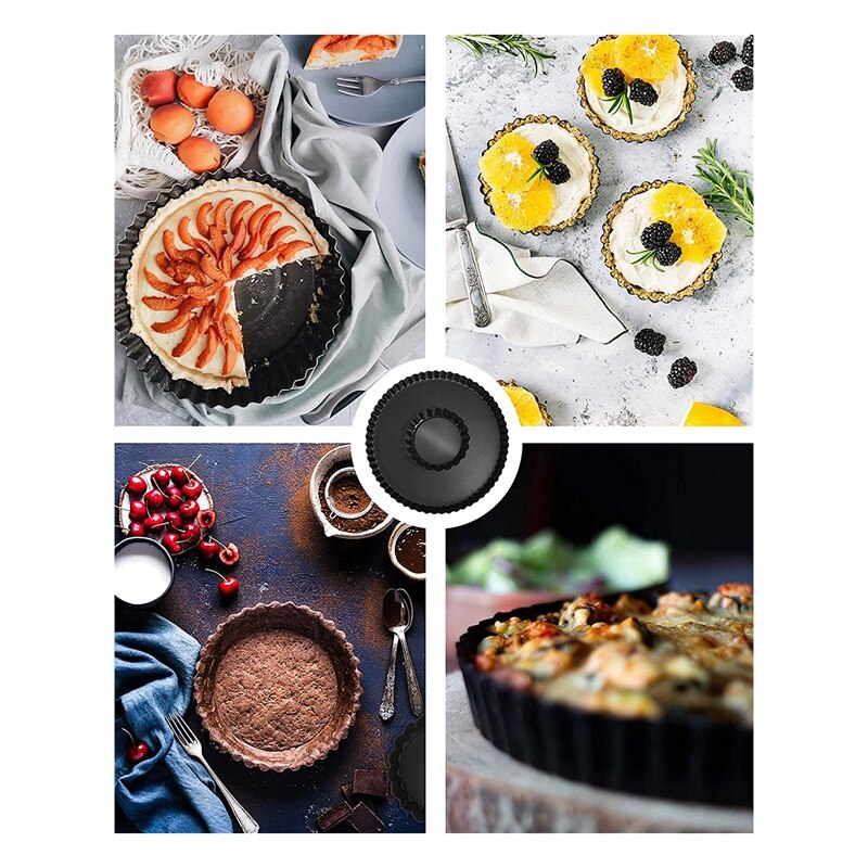 Tart Pan,1 Pcs 9 Inch Pie Pan En 6 Stuks 4 Inch Qu... – Vicedeal