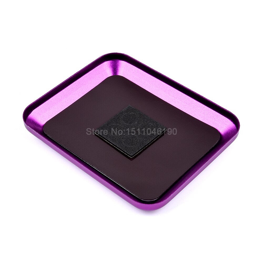 Aluminium Magnetische Moer Schroef Lade Voor Rc Telefoon Auto Reparatie Gereedschap Levert X4YD: Purple