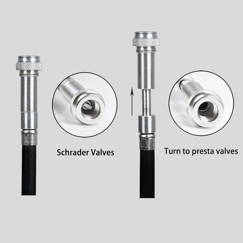 Fahrrad Pumpe Hand Luftpumpe Schlauch Manometer Radfahren Reifen Inflator Ventil Gabel Tragbare Mini Pumpe
