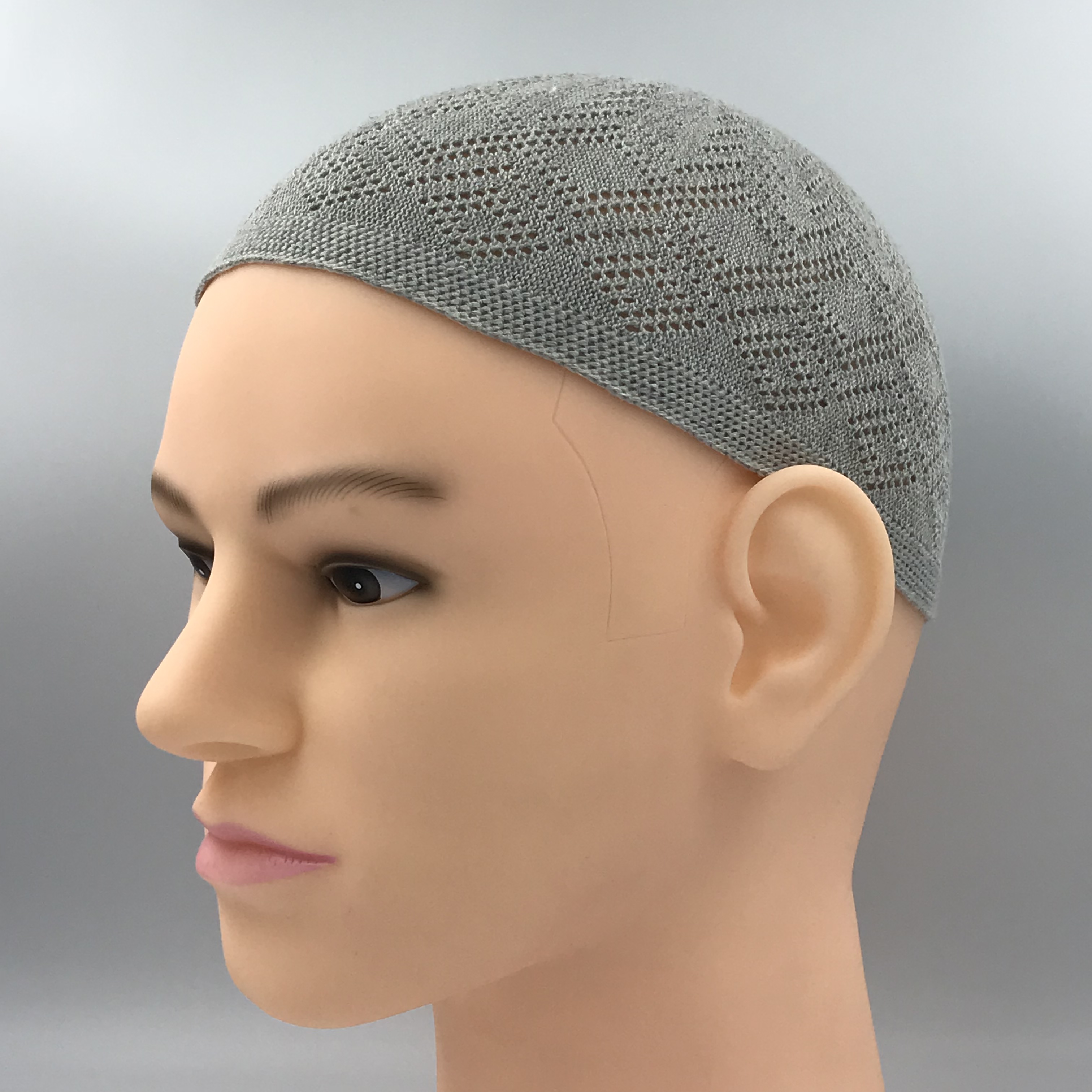 Chapeau de prière musulman or homme islamique Turban indien pour hommes arabie saoudite vêtements Islam Keffiyeh turc Kufi casquette mari écharpe: GRIS