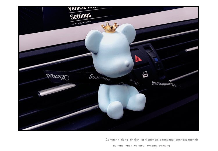 Couronne violence ours parfum siège voiture désodorisant parfum Auto intérieur parfum parfum ornement voiture accessoires décoration: Bleu