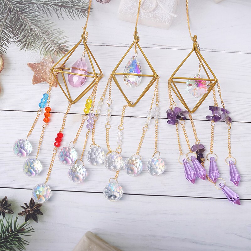 Sun Catchers Crystal Pendant Light Catcher Rainbow Chaser Hanging Wind Chimes