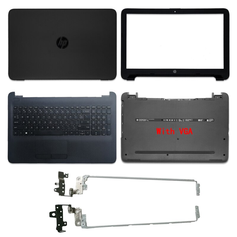 Case For HP 250 255 256 G4 G5 15-AC 15-AY 15-AF Laptop LCD Back Cover/Front bezel/LCD Hinges/Palmrest/Bottom Case 900263-001