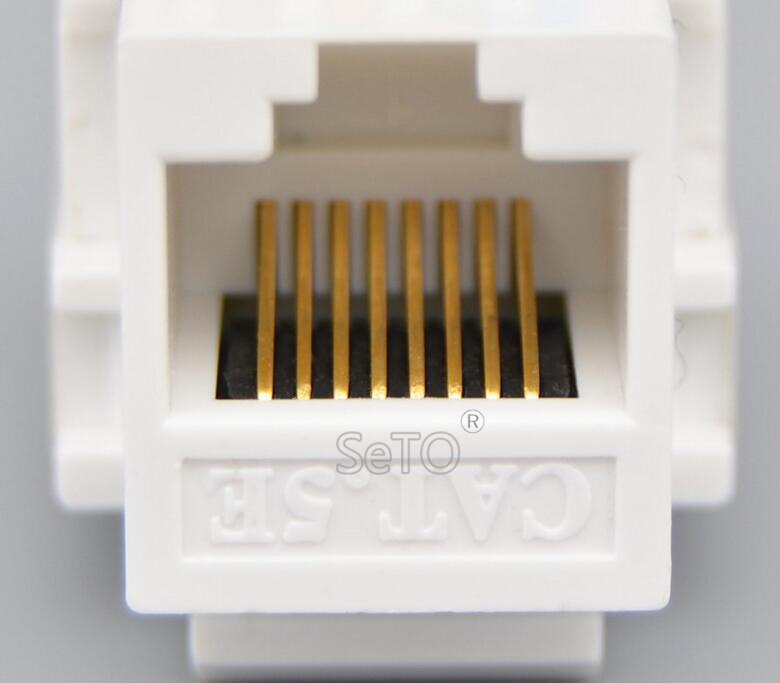 SeTo RJ45 Cat5e Network Lan Plug Module RJ45 Cat5e Connector Keystone For Wall Plate Socket
