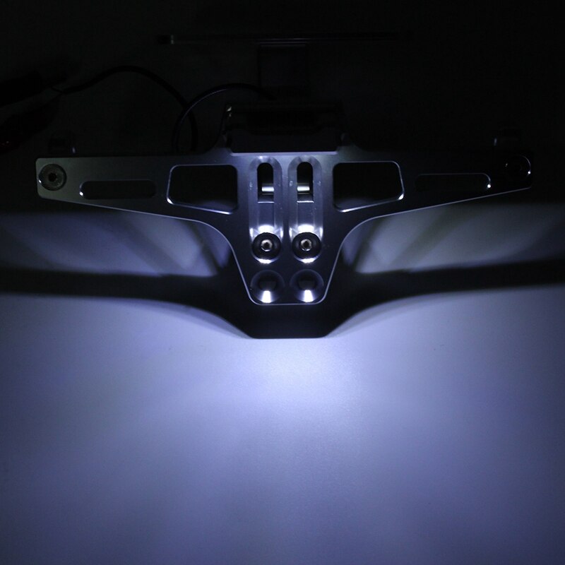 Support de support de plaque d'immatriculation de moto de cadre de commande numérique par ordinateur avec la lumière de Led réglable pour Yamaha Bws R25 R3 Mt03 Msx