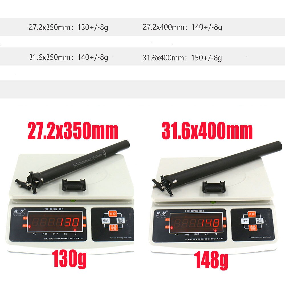 Asiento de fibra de carbono para bicicleta, Sillín para carretera/Mtb, Sillín para bicicleta, 135g UD mate 27,2/31,6*300/350/400mm, piezas para bicicleta