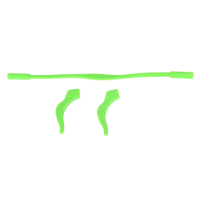 3 uds. Lentes de silicona para gafas, correa de gafas, soporte para niños, soporte para lentes, cuerda: Verde