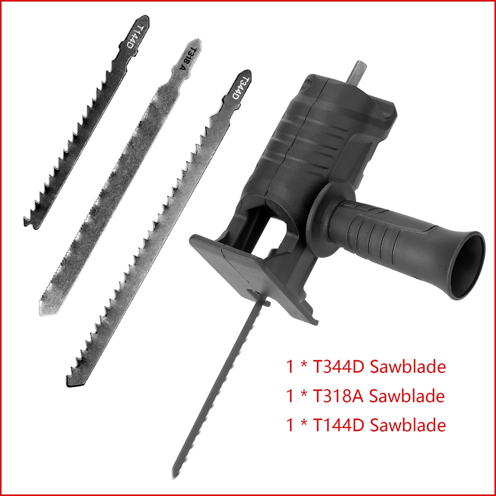 Electric Drill Converter Adapter Electric Drill Modified Electric Reciprocating Saws Hand Tool Wood Metal Cutter Saw Attachments: 3 Sawblade new 2