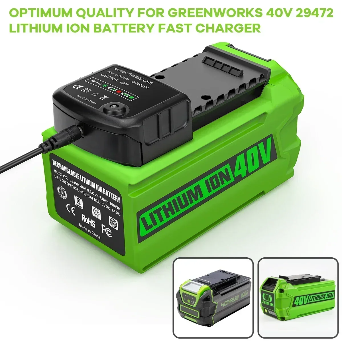 100% original para baterías Greenworks 40V 6Ah G-MAX fabricante de baterías de iones de litio batería de repuesto para herramientas eléctricas de cortacésped