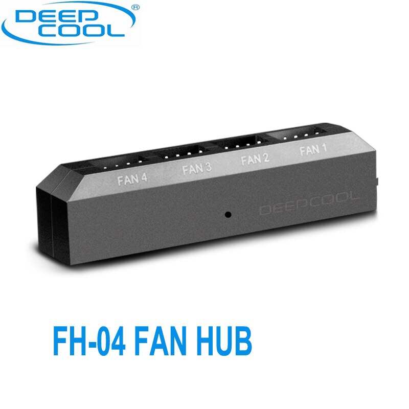 Deepcool FH-04 4PIN cooling fan hub splitter cable 3pin 4pin PWM PC case fan Hub,Double sided Adhesive