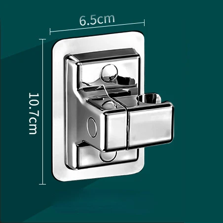 1Pc Douchekop Houder Verstelbare Wandmontage Douche Houder Zelfklevende Douchekop Handheld Beugel Badkamer Accessoires: Chrome