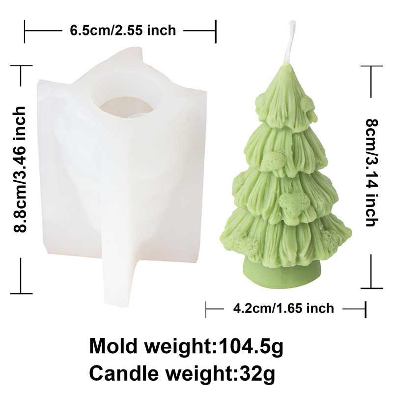 Stampi per candele natalizie in silicone Pupazzo di neve con albero di Natale Stella Pupazzo di neve Sciarpa Stampo natalizio ornato con fiocco di neve natalizio fai-da-te: Kaki scuro