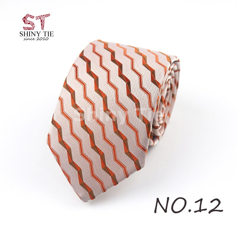 Menns polyester slips formell 7cm stripete hals slips business svart blå vintage gravatas for bryllupsfest dress: 12