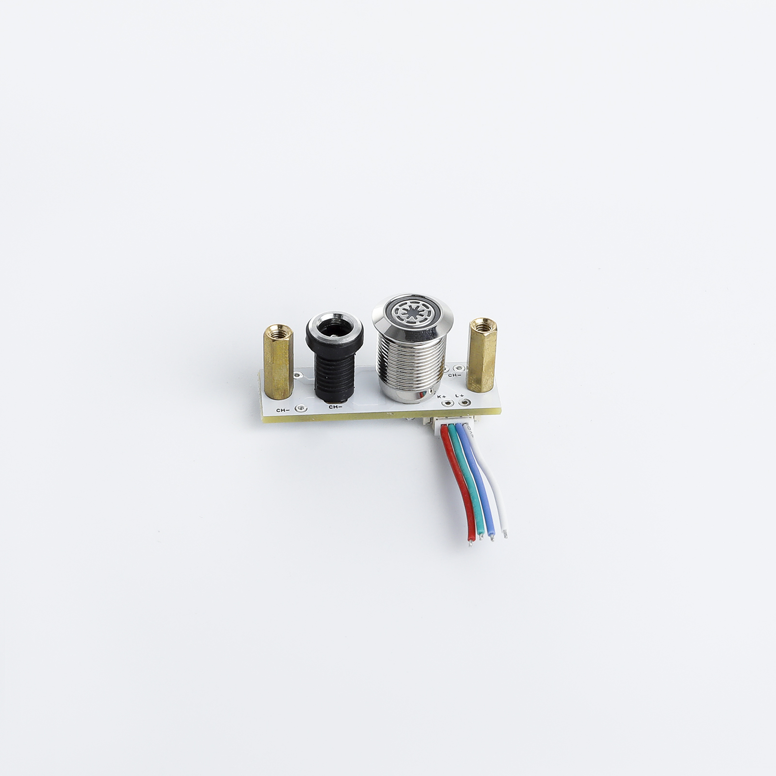 DamienSaber-Port de recharge de type C pour sabre laser, bouton rond, carte son: WHITE