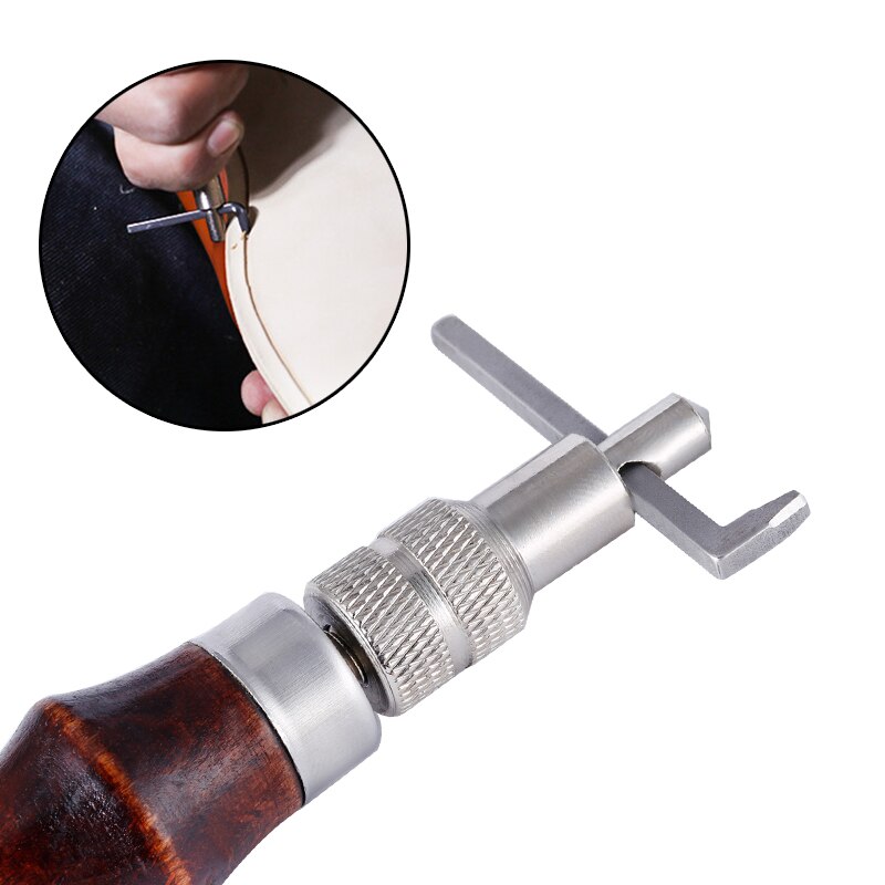 LMDZ Adjustable Leather Edge Stitching Groover Craft Tool Edge Stitching Groover Leather Craft Groove