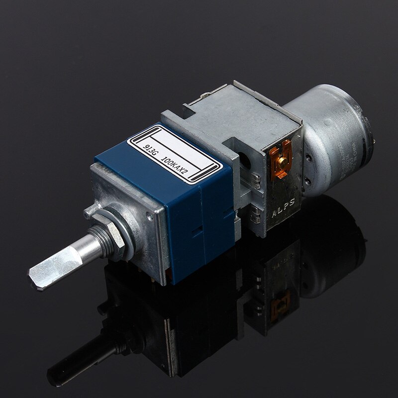 1Pcs Japan Alps Remote Volume Geluid Stereo Motor RK27 Dubbele Potentiometer 5KA 10KA 50KA 100KA: Half Round 100KA