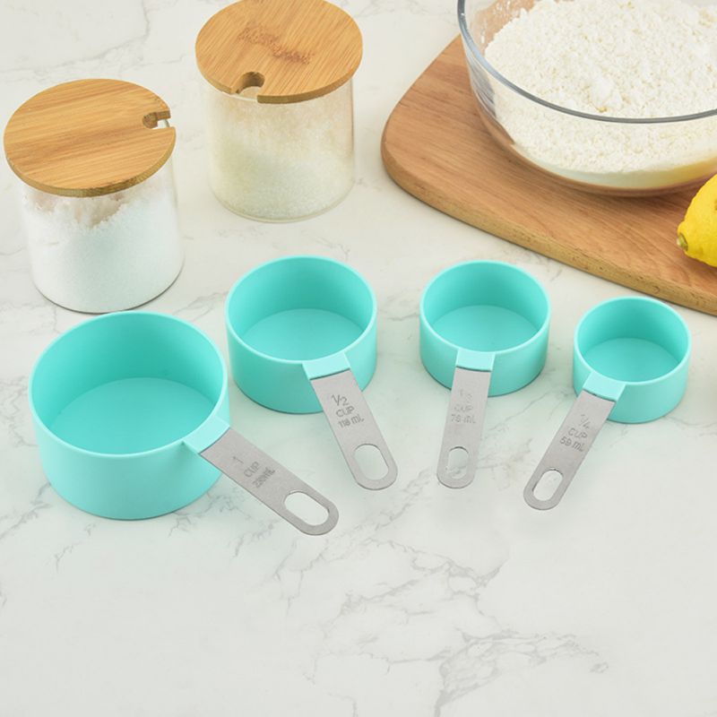 4Pcs/8pcs Multi Purpose Spoons Measuring Cup Baking Accessories Stainless Steel Plastic Handle Measure Tool Kitchen Gadgets #1