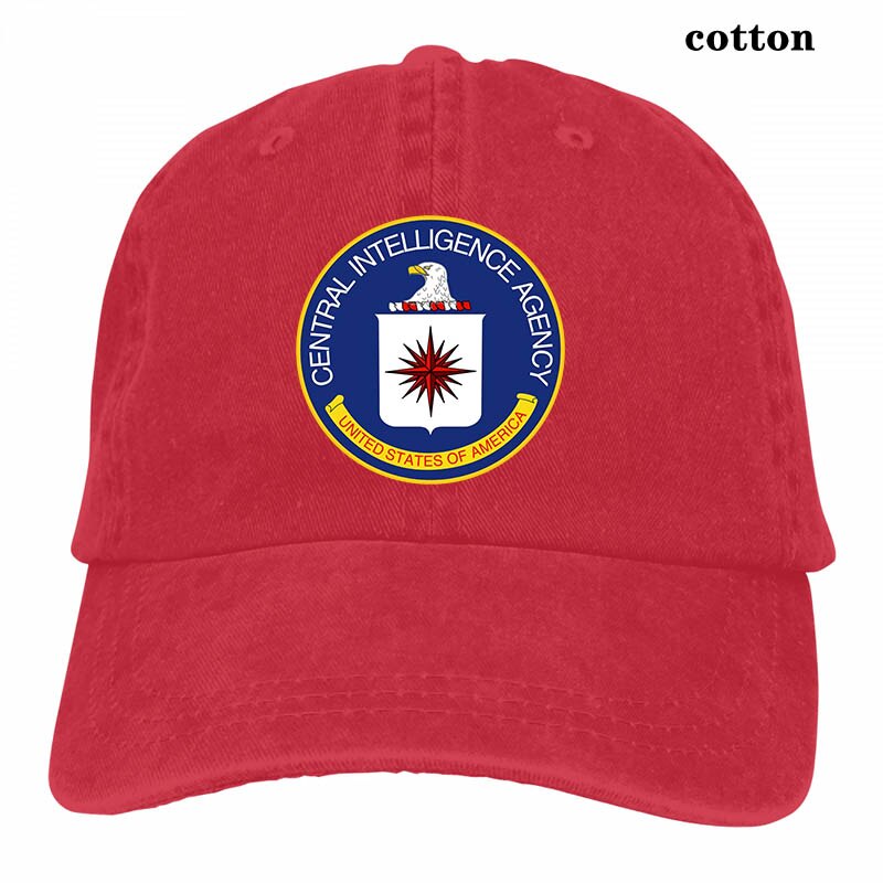 CIA Central Intelligence Agency USA Baseball cap men women Trucker Hats adjustable cap: 3-Red